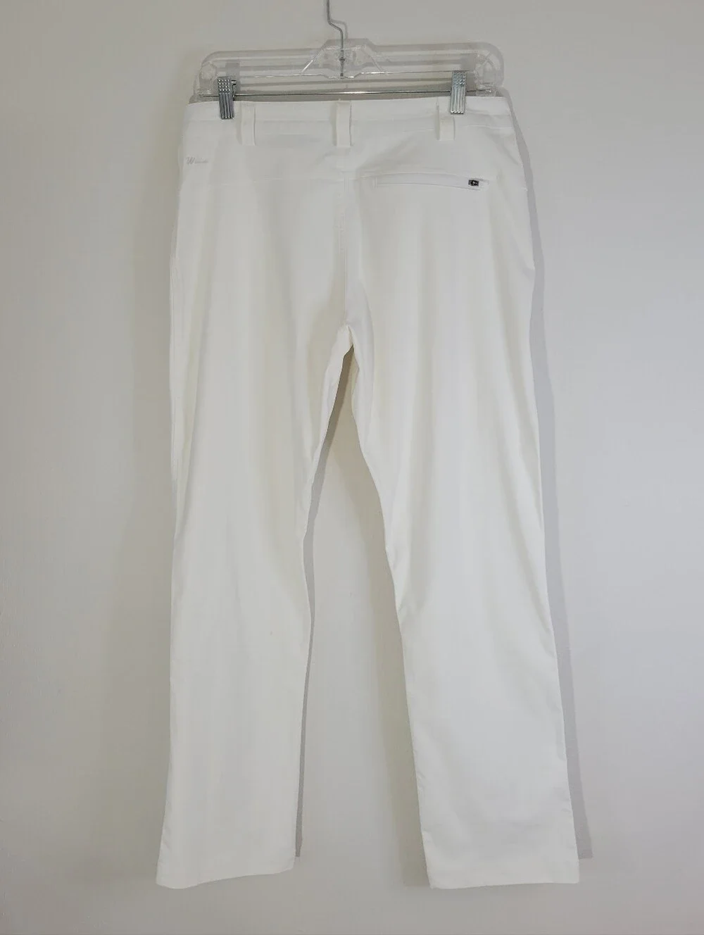 Willit Size 6 Men's White Straight-Leg Pants
